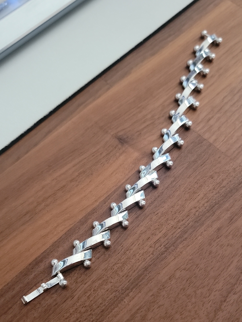 .925 Sterling Silver Custom made one of a kind Mexican style Multi link bracelet